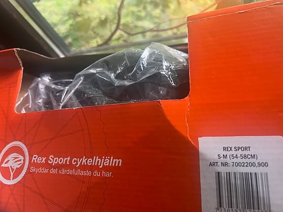 Rex Sport cykelhjälm S-M svart Ny i förpackning