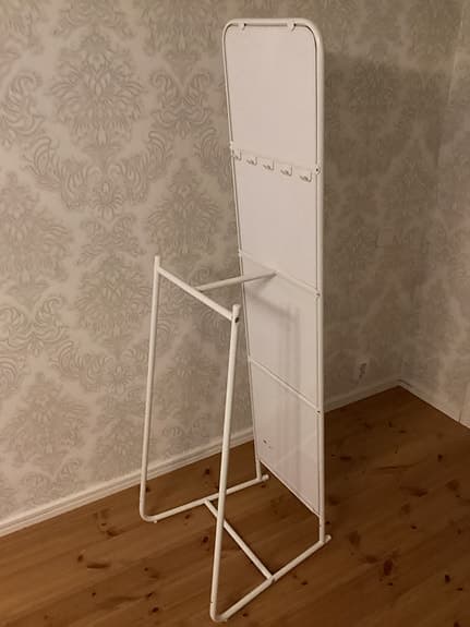 Golvspegel, IKEA Knapper, vit, 48x160 cm.