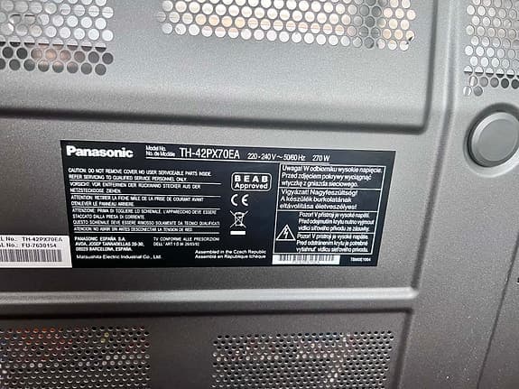 Panasonic plasma-TV, 42 tum