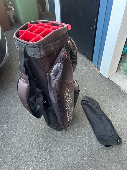 Ping vagnbag grå/röd