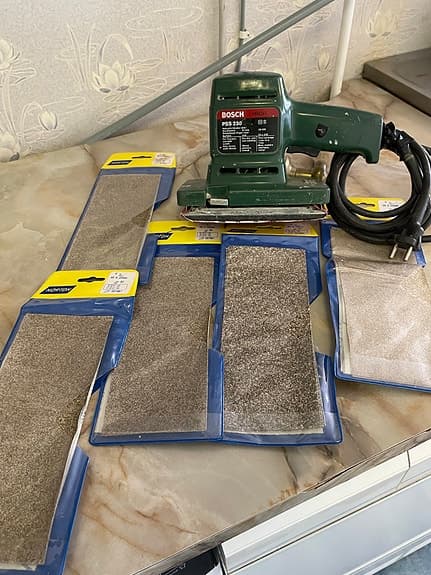 Bosch planslip med slippapper Lite använd