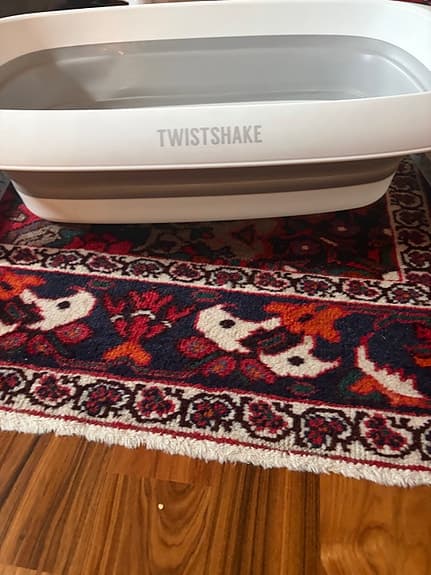 Twistshake babybadkar vitt/grått