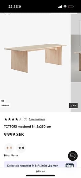 TOTTORI matbord