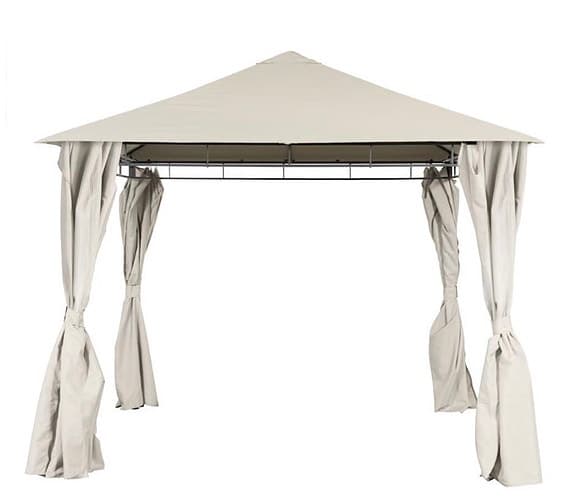 Paketpris för Paviljong med sidoväggar & myggnät 2,95 x 2,95 m beige - NYSKICK!