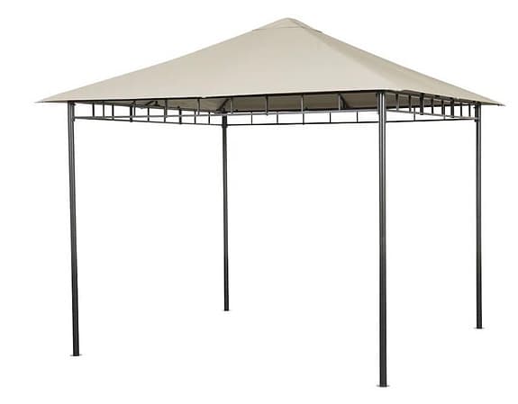 Paketpris för Paviljong med sidoväggar & myggnät 2,95 x 2,95 m beige - NYSKICK!
