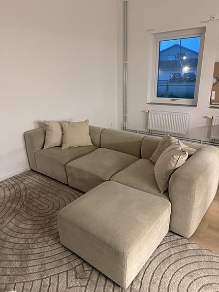 Modern modulsoffa i beige 🤍