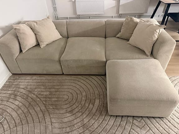 Modern modulsoffa i beige 🤍