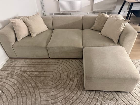 Modern modulsoffa i beige 🤍