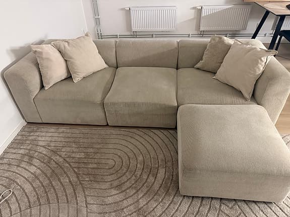 Modern modulsoffa i beige 🤍