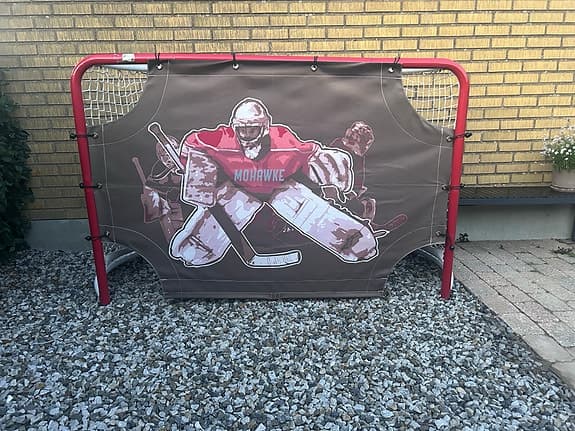 Hockeymål med nät och skottduk full size