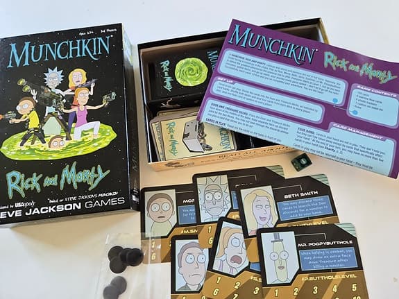 Munchkin Rick and Morty brädspel kortspel