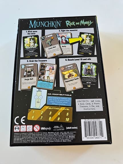 Munchkin Rick and Morty brädspel kortspel