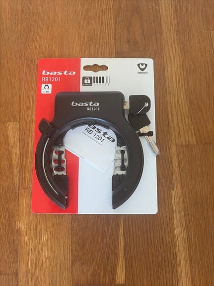 Basta RB1201 ramlås 2 stycken till cykel godkänt 61 mm cykellås