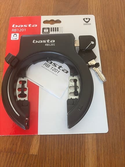 Basta RB1201 ramlås 2 stycken till cykel godkänt 61 mm cykellås