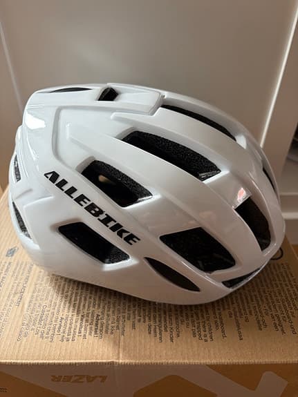 Allebike cykelhjälm vit