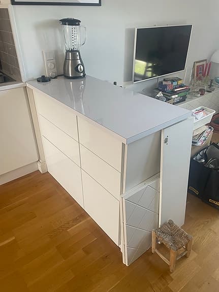 Vit köksbänkskiva / skiva till kök