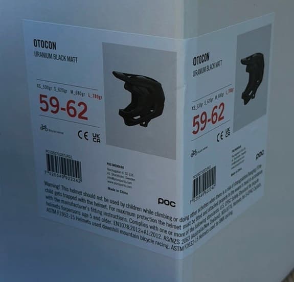 POC Otocon cykelhjälm fullface 59–62 svart