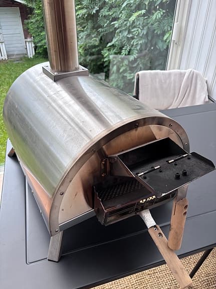 Vedeldad pizzaugn