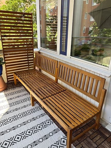 Dagbädd trädgårdsmöbel bänk
