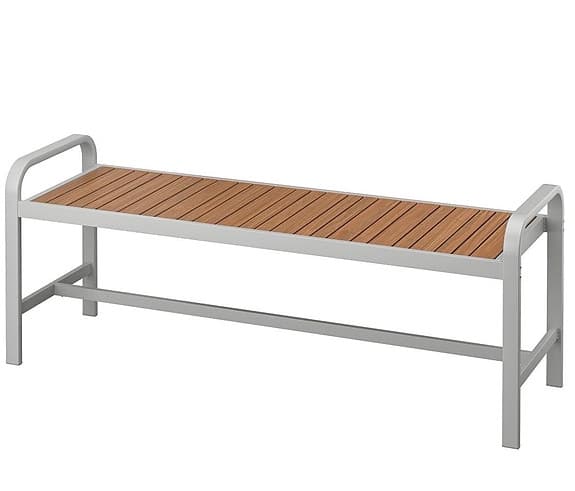 IKEA SJÄLLAND Bänk metall och trä utomhus