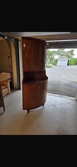 Hörnskåp i mahogny 50/60-tal