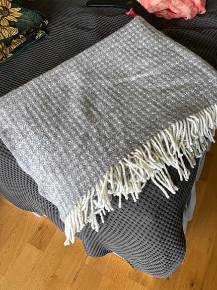 Klippan ullpläd 130x200 grå