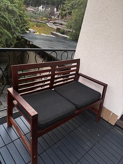 Utebänk IKEA ÄPPLARÖ inkl dynor JÄRPEN/DUVHOLMEN