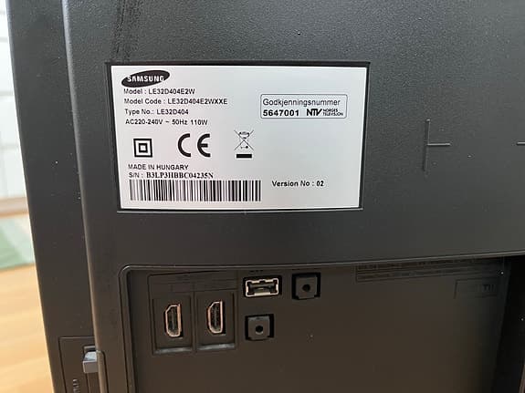 Samsung UE26EH4000W LED-TV 26 tum svart