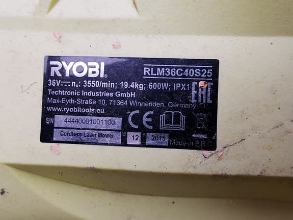 Ryobi RLM36C40S25 gräsklippare 36V