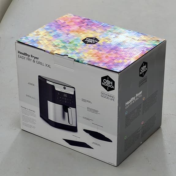 OBH Nordica Easy Fry & Grill XL airfryer rostfri i orginalförpackning