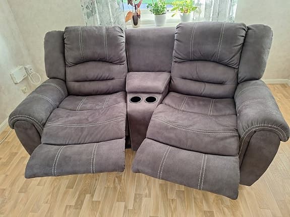 Härlig skinnsoffa