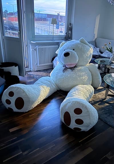 🐻 Gigantisk Teddyway Nalle med etiketten kvar,  XXL, Supermjuk & Imponerande! 🐻