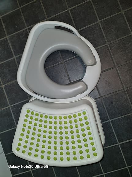 Pall och toasits för barn vit/grön (pottan)