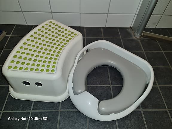 Pall och toasits för barn vit/grön (pottan)