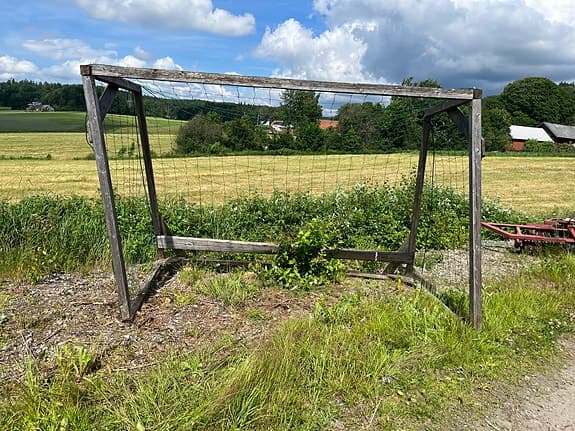 Fotbollsmål i trä med nät