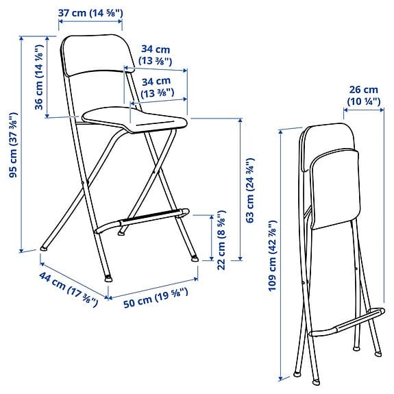 Ikea folding bar/counter stool
