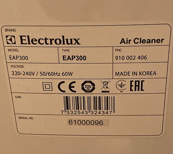 Luftrenare Electrolux EAP300