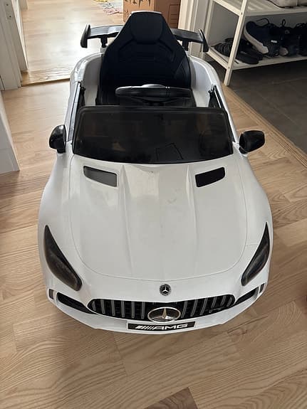 Mercedes elbil leksaksbil vit för barn