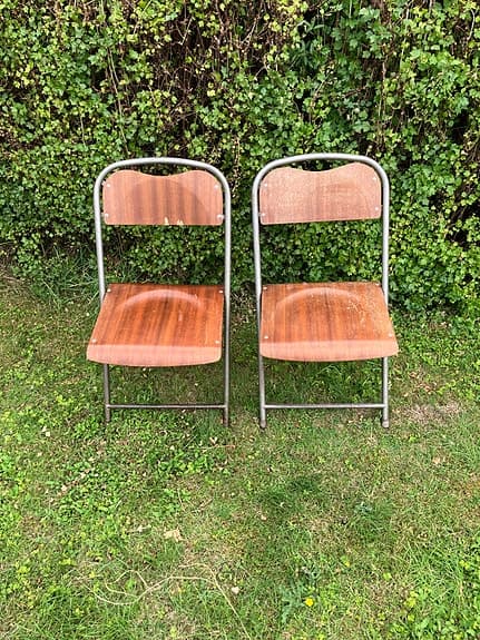 2 danska fällstolar, 50-tal