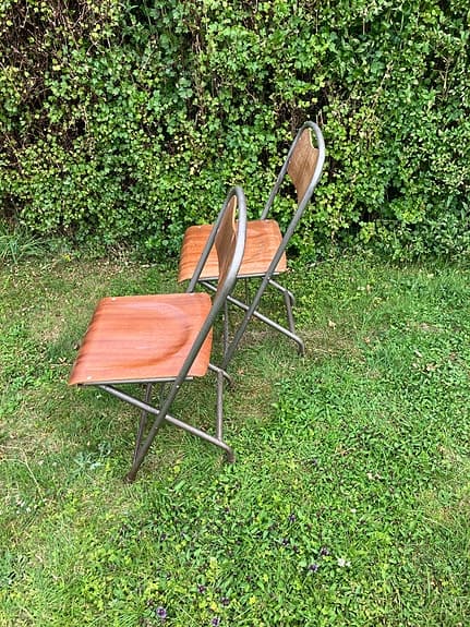 2 danska fällstolar, 50-tal