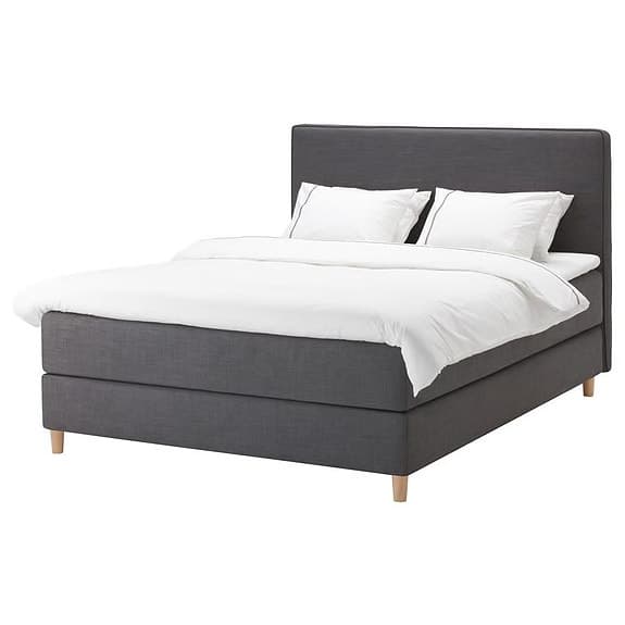 Dunvik IKEA säng med resårbotten 160x200 grå