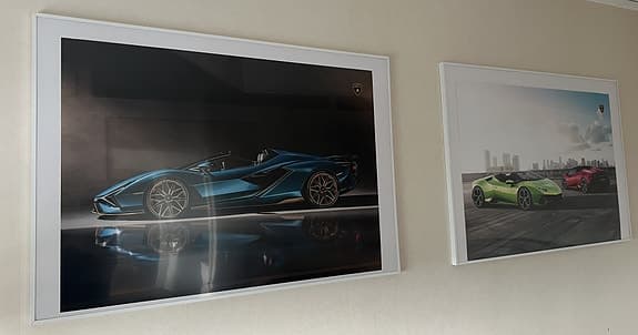 2st Vita Fotoramar (Berlin från Clas Ohlson) 70x100 cm - Nyskick