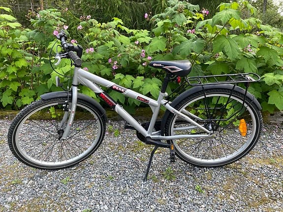 Wheel Dingo peak grå barncykel 24 tum 3 växlad