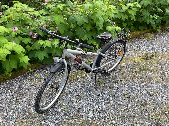 Wheel Dingo peak grå barncykel 24 tum 3 växlad