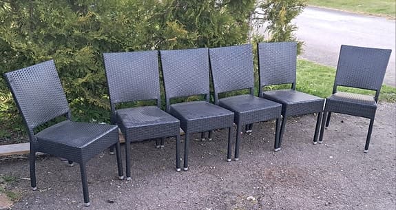 6 st Trädgårdsstolar