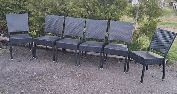 6 st Trädgårdsstolar