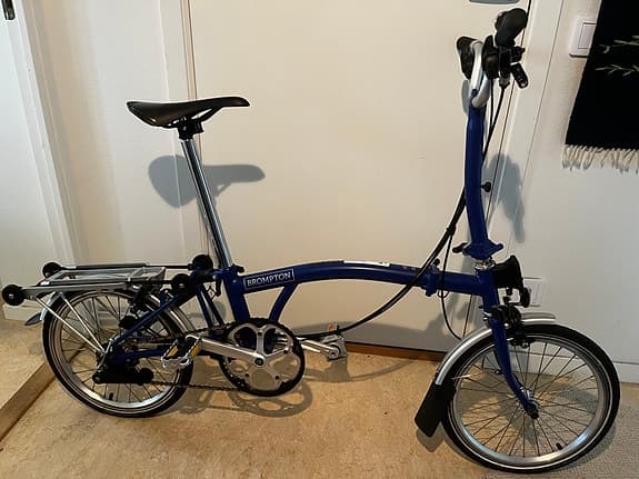 Brompton M6R Piccadilly Blue, Hopfällbar cykel