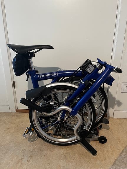 Brompton M6R Piccadilly Blue, Hopfällbar cykel