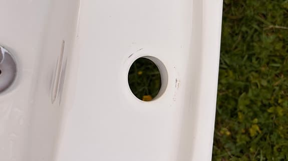 Vit tvättställ/handfat för badrum/toalett