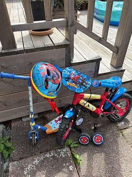 Spidermancykel 12 tum & sparkcykel